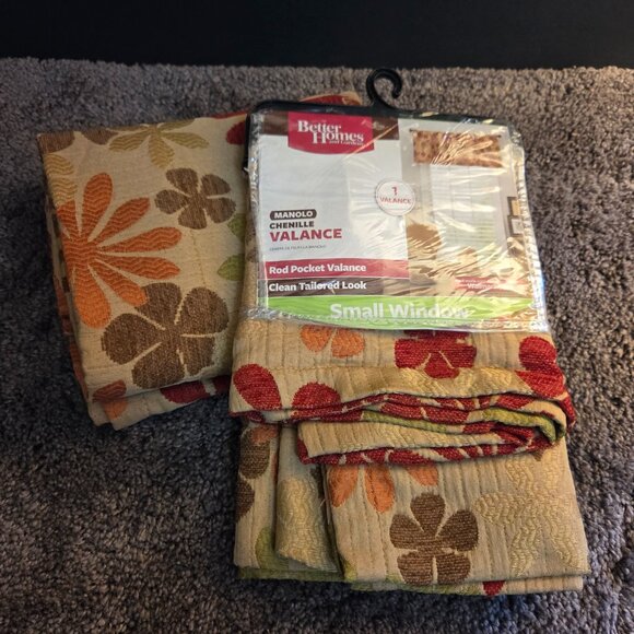 NWT - Set of 2 Better Homes & Gardens Manolo Chenille Valances 50 x 18 EA - Picture 3 of 6